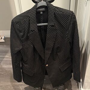 Lane Bryant Black and White Polka Dot Jacket